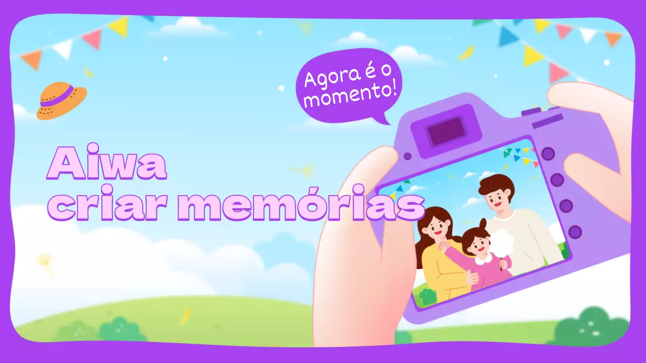 Sobre este passeio em família roxo e azul claro