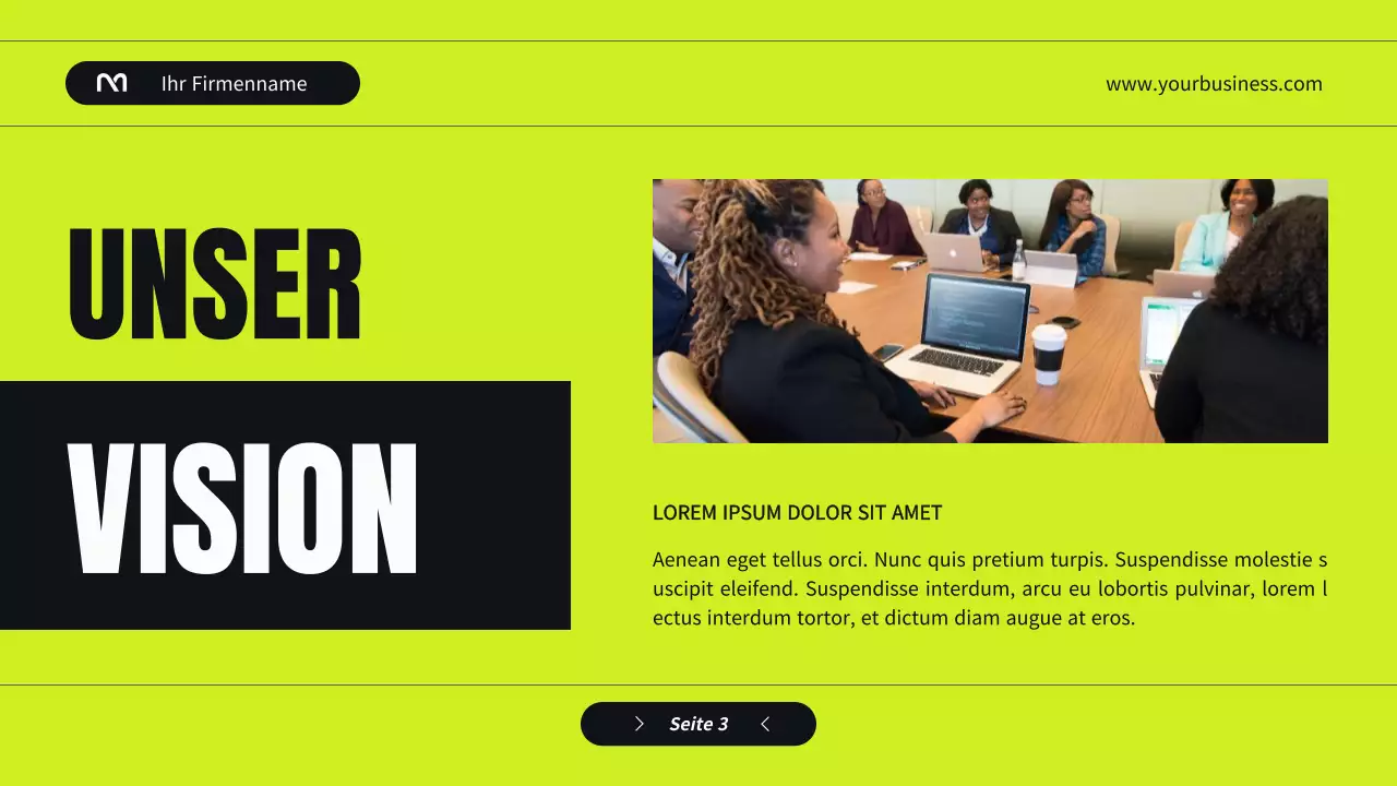 Black and Green Modern Unternehmensprofil Vorstellung des Unternehmens