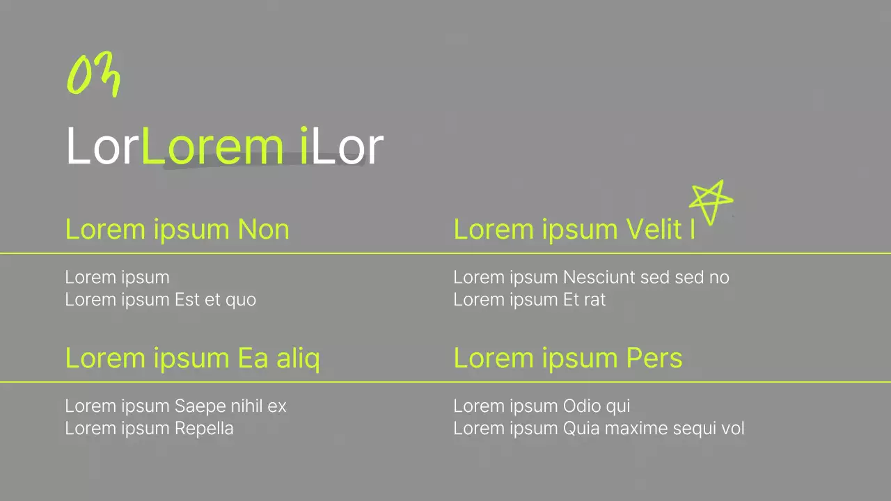 Tutoriel d'écriture simple en gris et couleurs fluorescentes