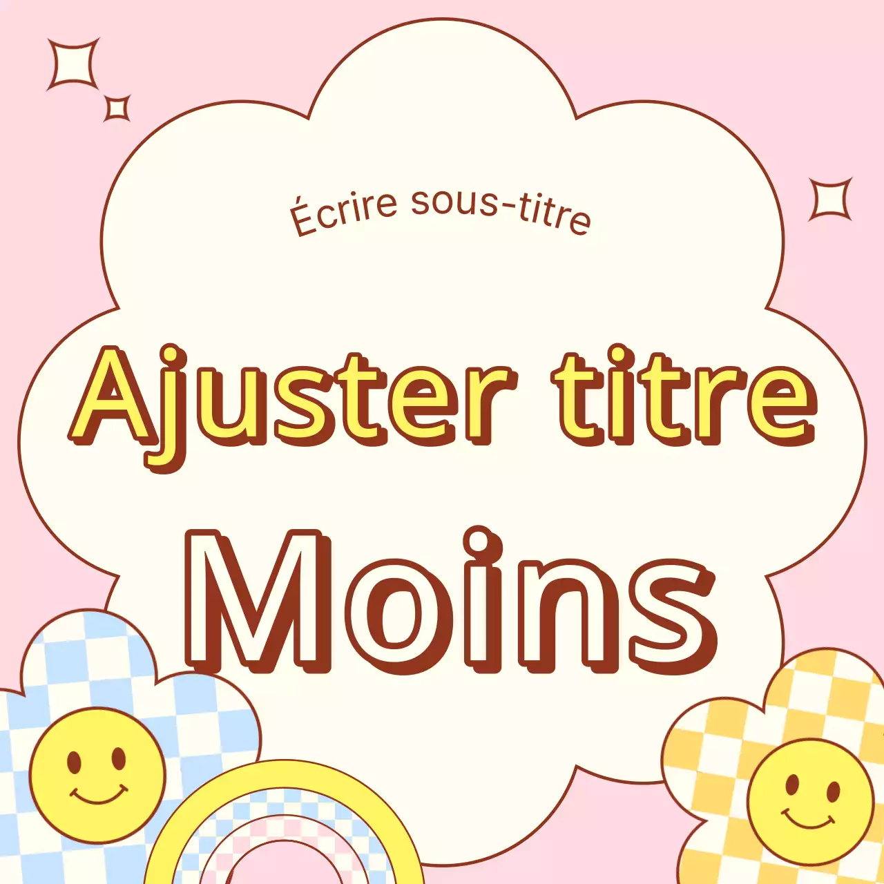 Annonce de vignettes printanières kitsch en jaune et bleu clair