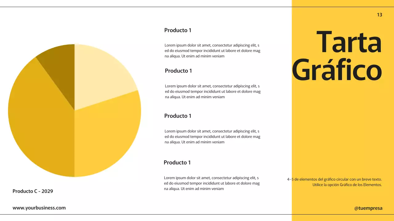 Negro Amarillo Páginas de Presentación de Negocios Modernos Con Varios Diseños