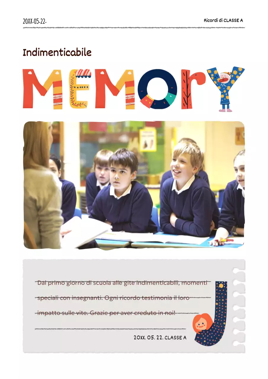 Messaggi settimanali rossi e gialli per la Giornata dell'insegnante