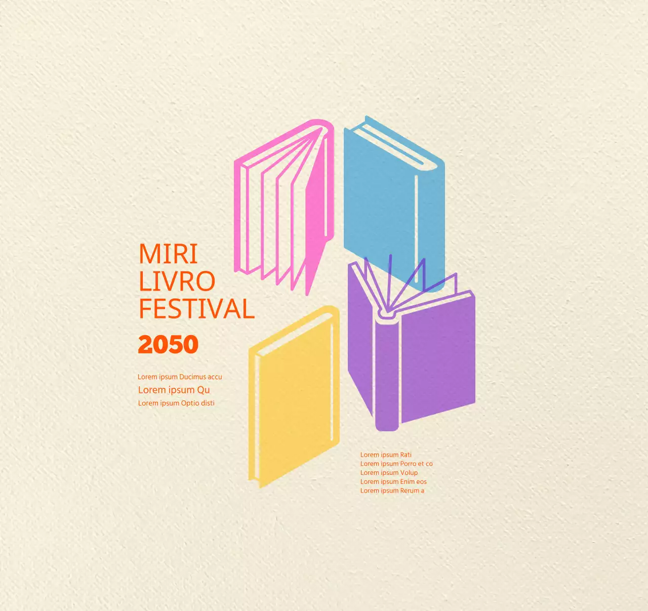 Design inspirado no festival do livro