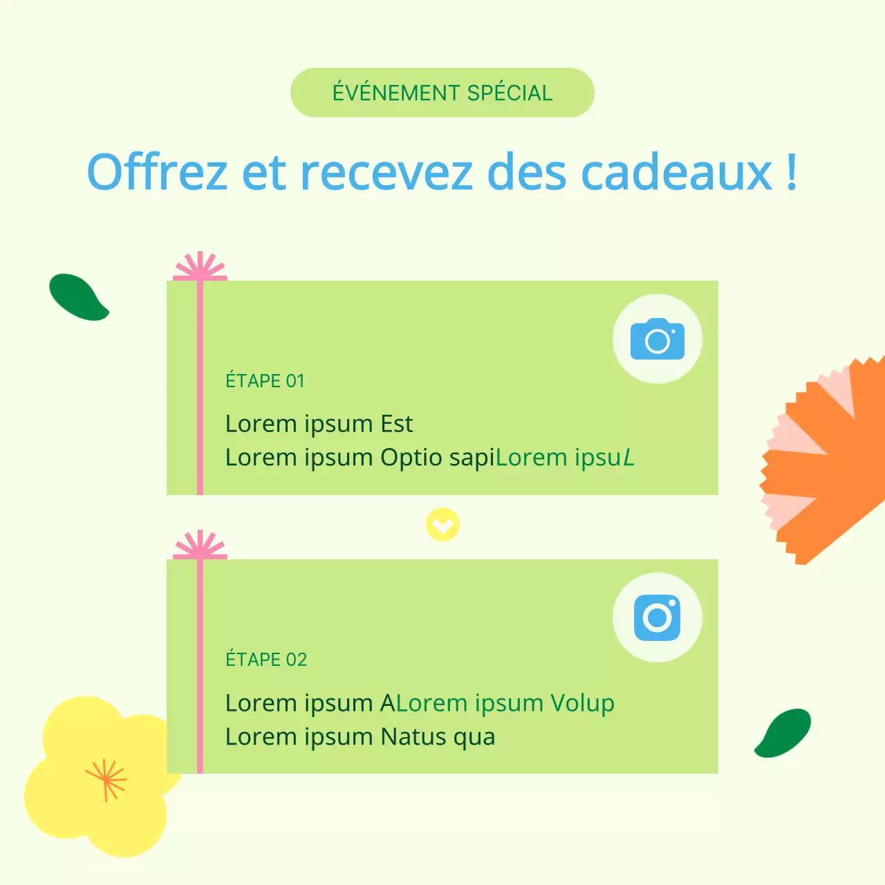 Promouvoir la vente de cadeaux du Mois de la maison jaune et verte