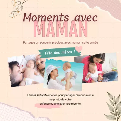 Publicité pour les souvenirs de la fête des mères Pink Classic