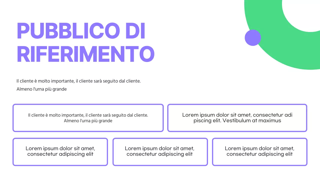 Campagna strategica di marketing moderno in viola e verde
