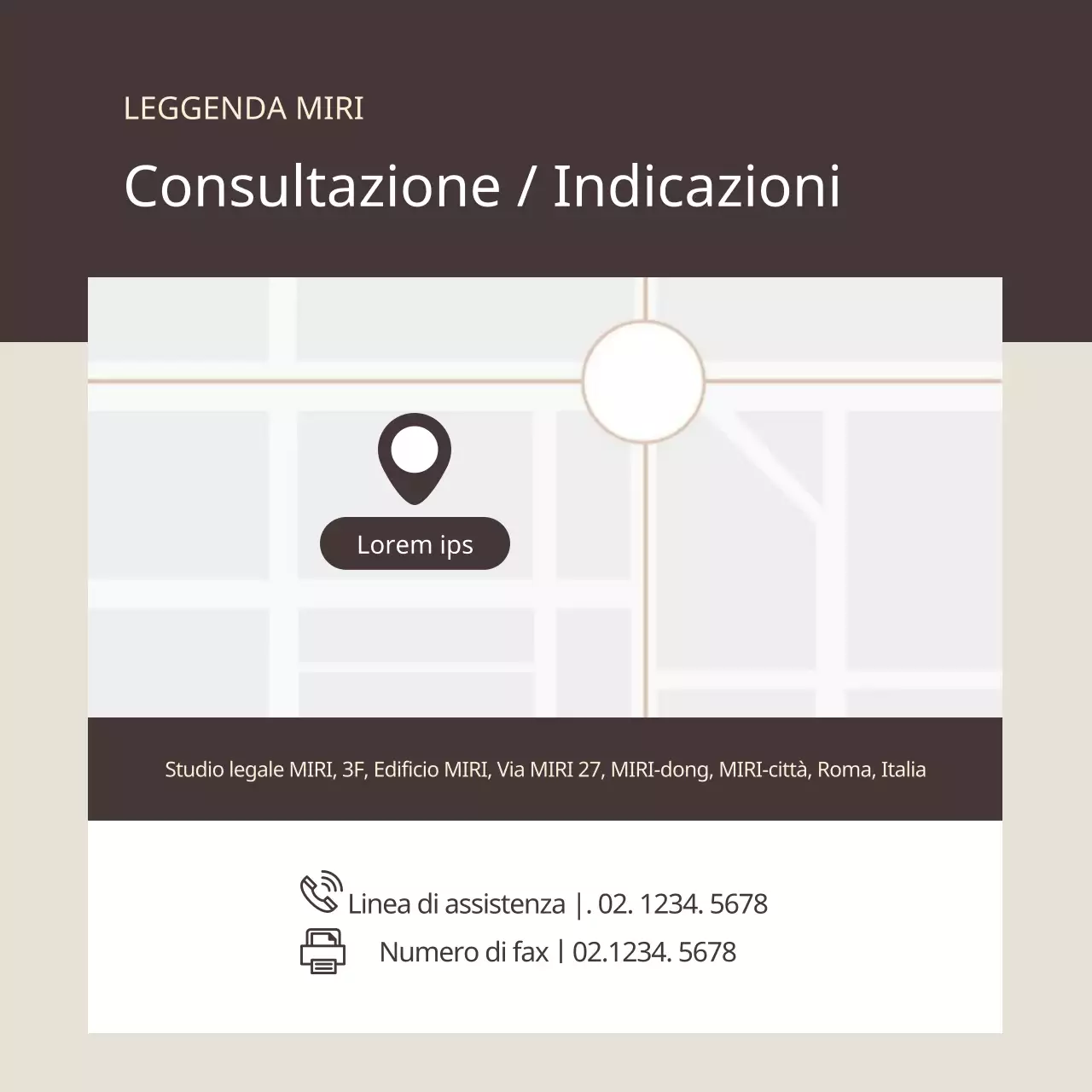 Promuovere uno studio legale moderno in marrone e beige