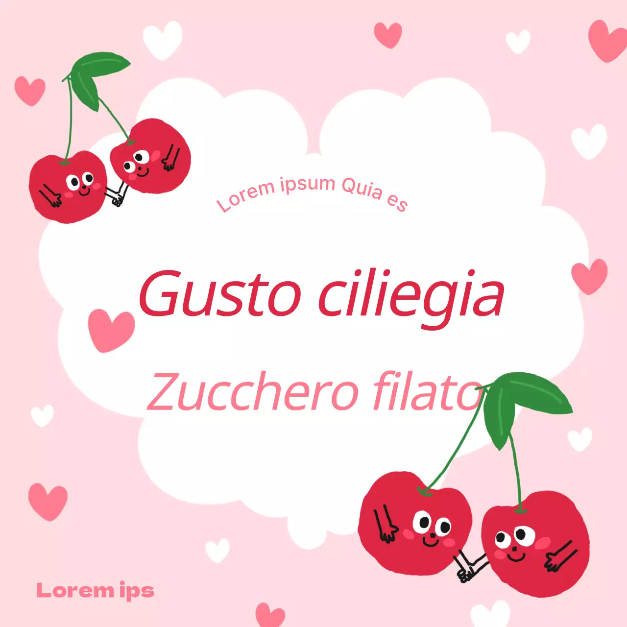 Promuovere prodotti a base di frutta semplice in arancione e rosa
