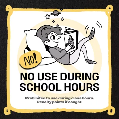 Yellow Comic School Notice Social Media Post