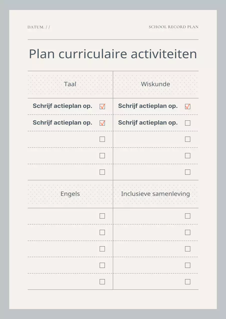 Een eenvoudige dagboekplanner in lichtblauw en ivoorkleurig