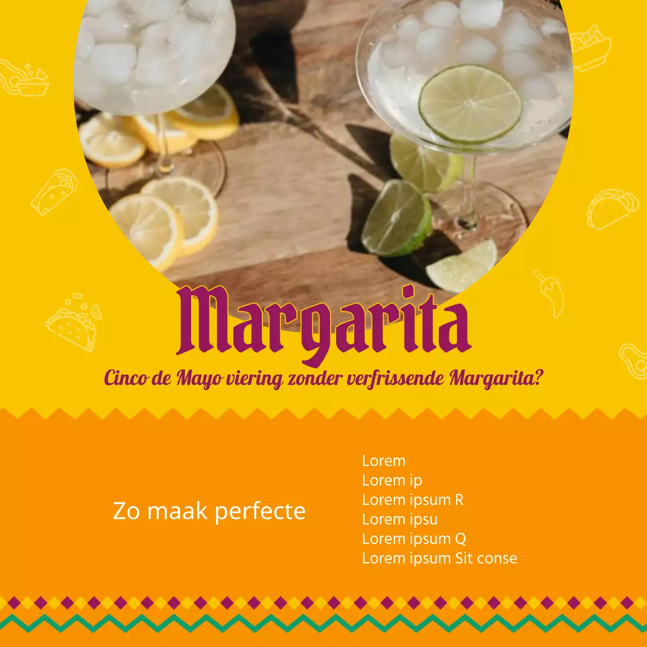 Traditioneel geel Cinco de Mayo-recept