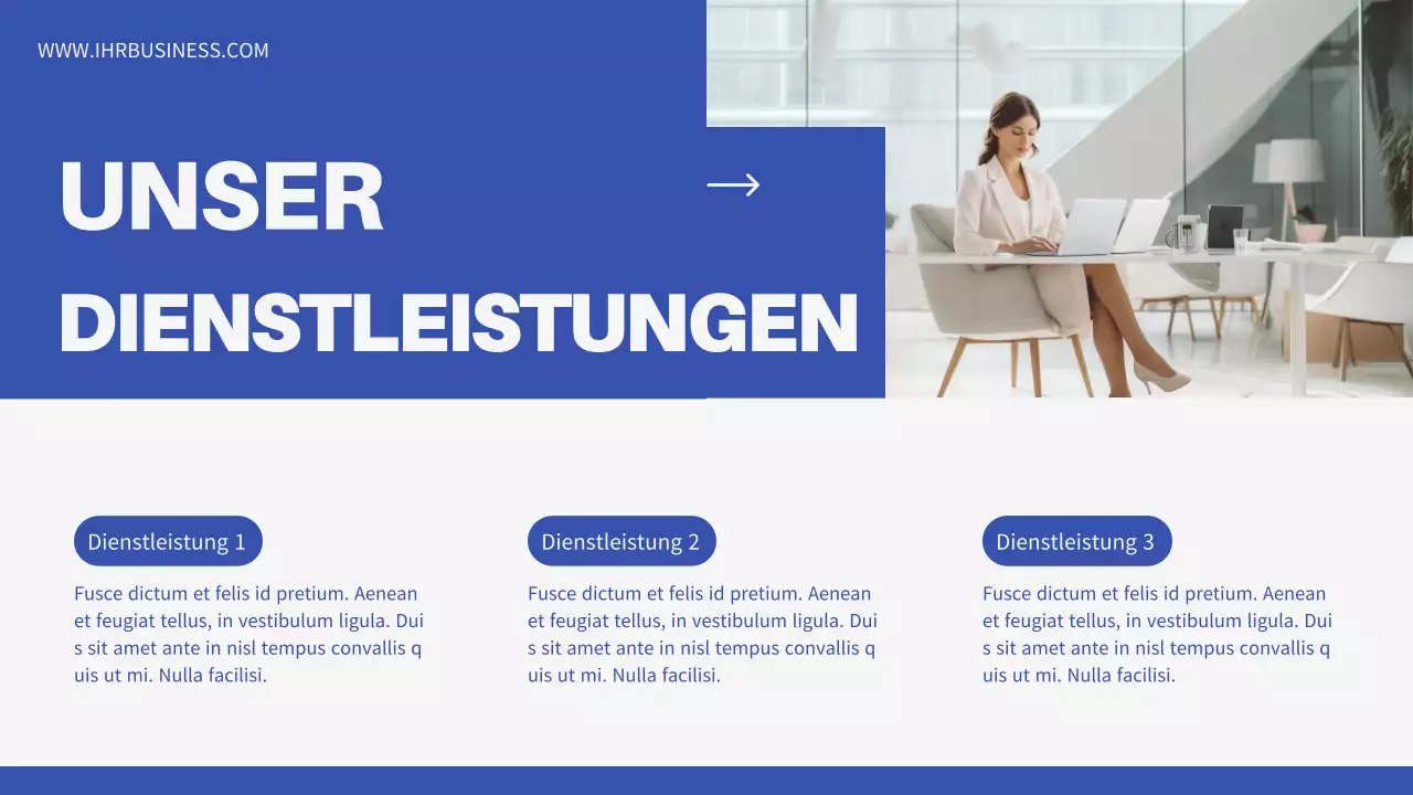 Blue Minimal Business Einführung des Unternehmens
