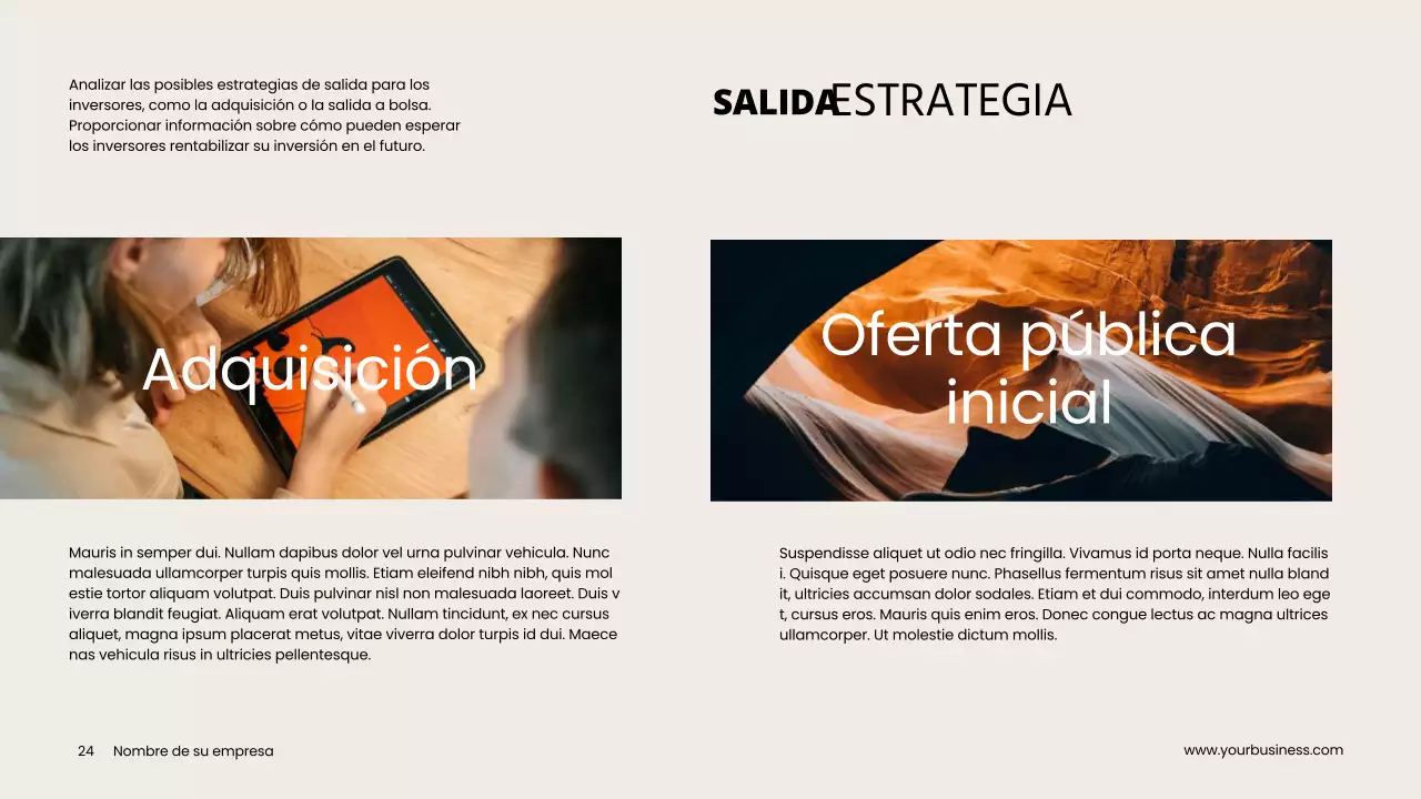 Gris Naranja Minimal Limpio Proyecto Pitch Deck Propuesta