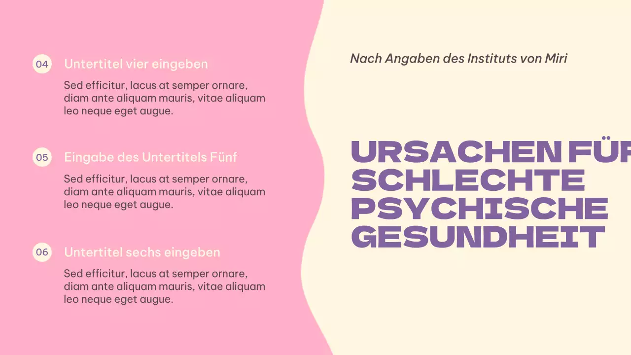 Rosa Einfacher Leitfaden für psychische Gesundheit