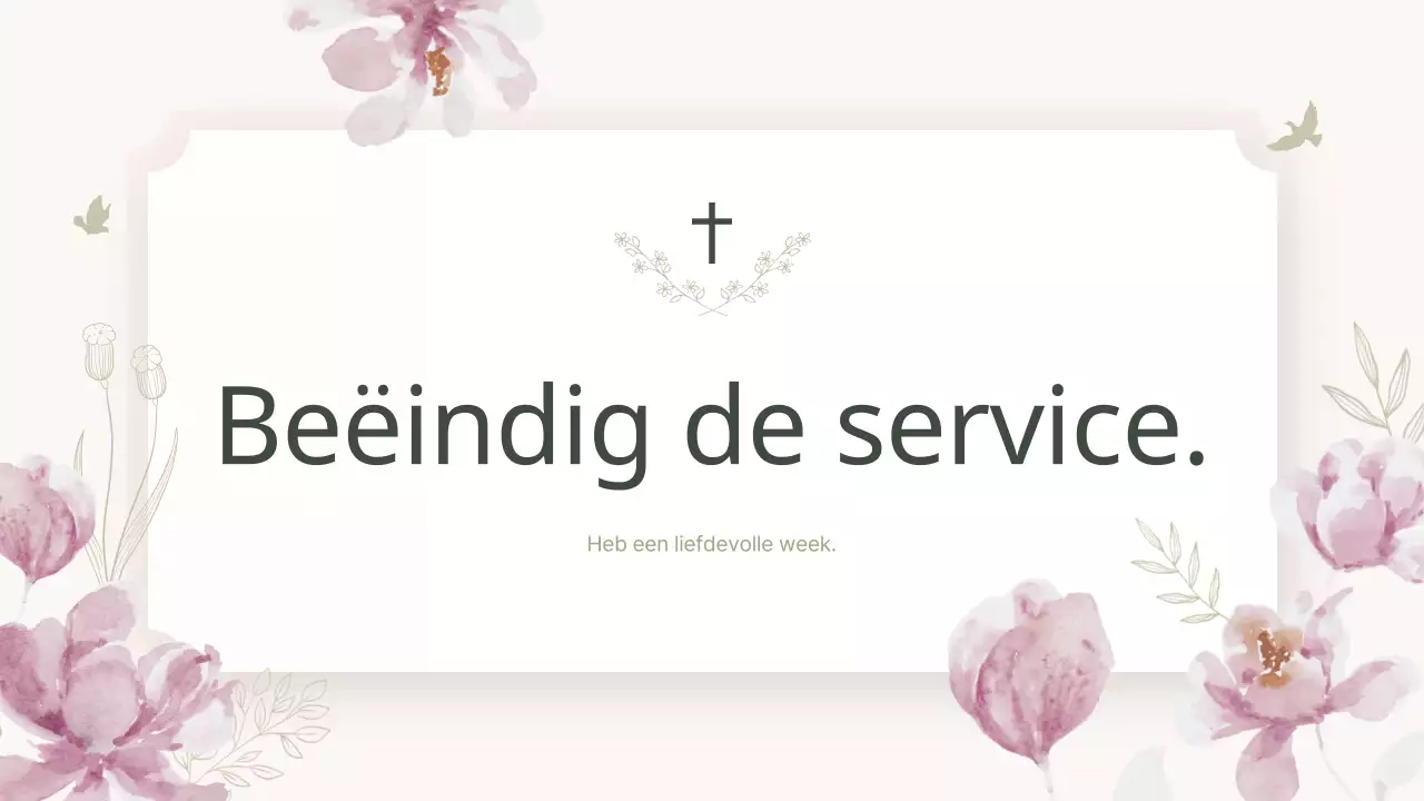 Een klassieke kerkdienstgids in roze
