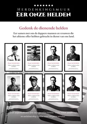 Black Classic Memorial Day Herdenkingsmuur Introductie