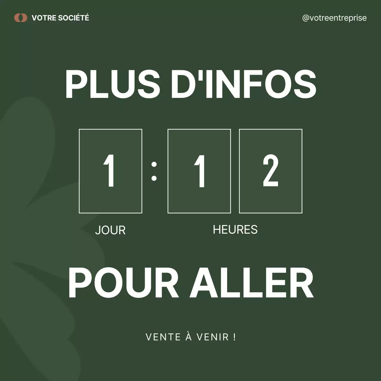 Publicité marketing minimale en noir et vert