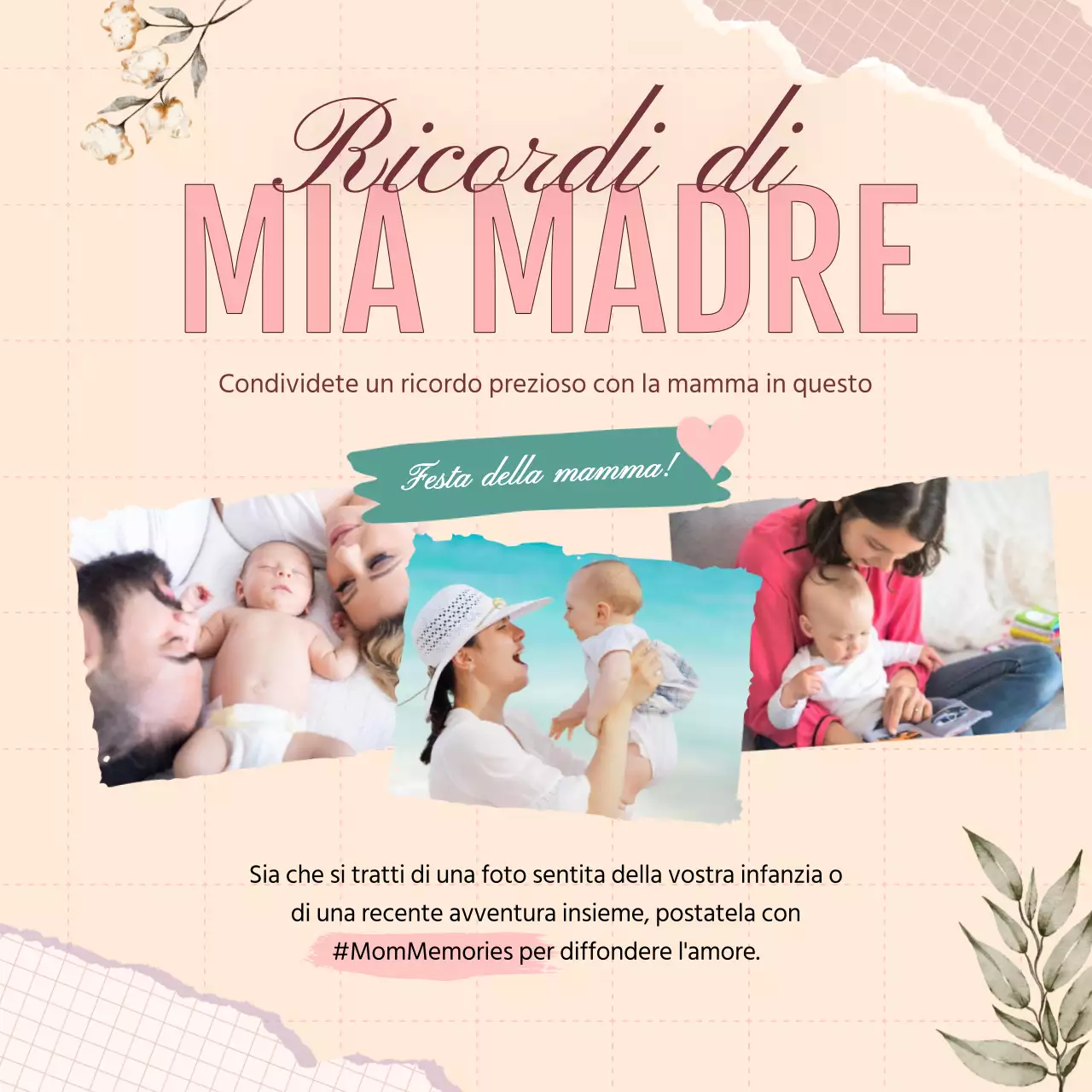 Rosa Classica Ricordi della Festa della Mamma Pubblicità