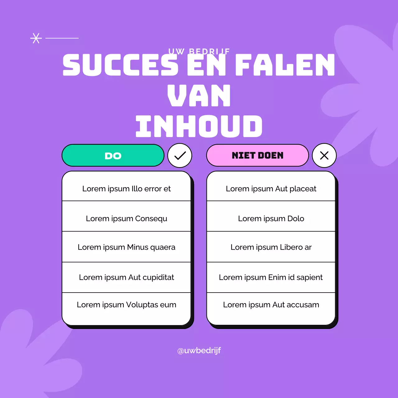 Zwart en paars Moderne Content Marketing Publiciteit