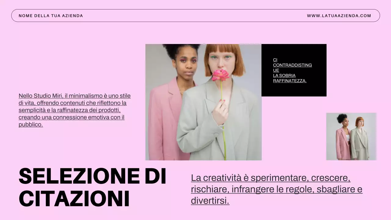 Introduzione dell'azienda Blue Minimal Business