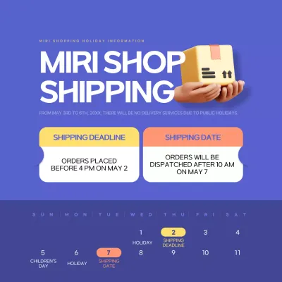 Blue Modern Shipping Notice Social Media Post