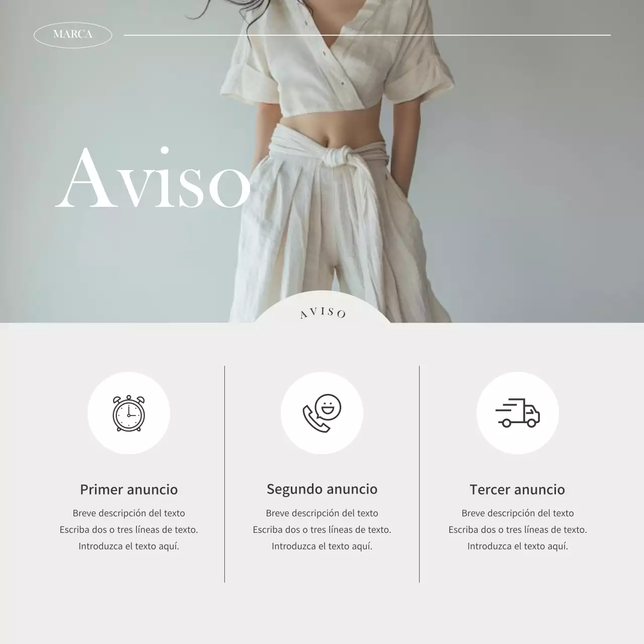 Promover el moderno pienso de marca Ivory