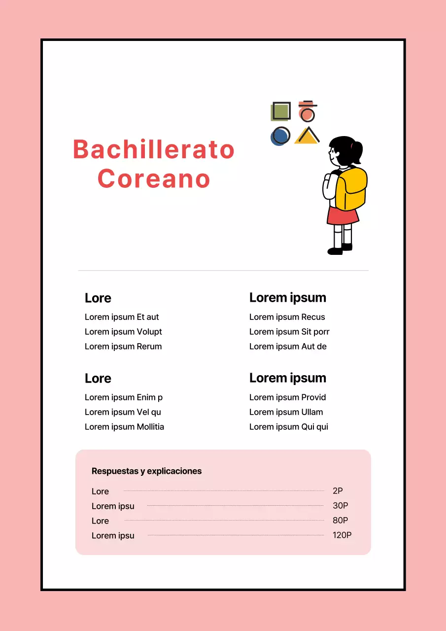 Portada roja, sencilla, de un solo volumen para el instituto