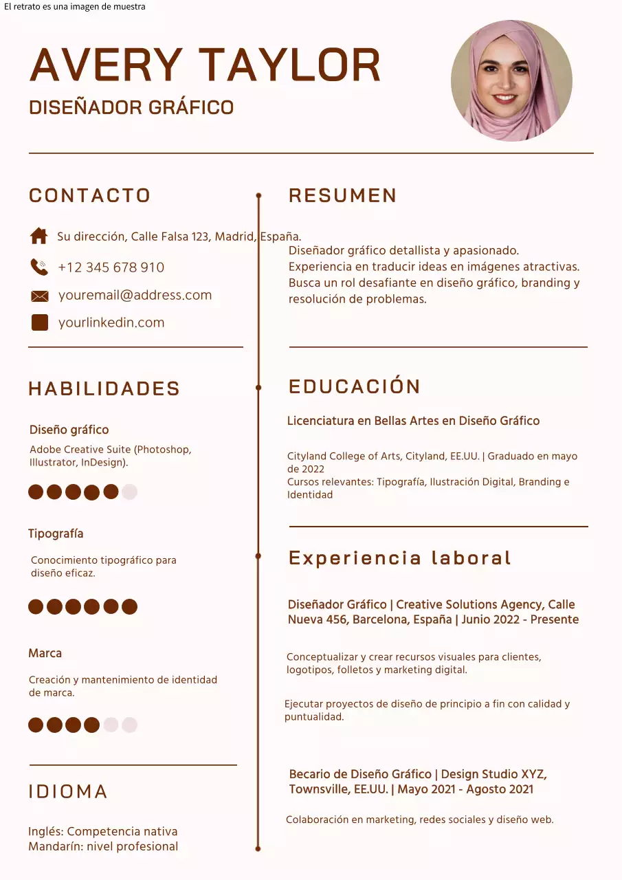 Red and White Simple Graphic Designer Portfolio