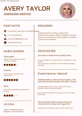 Red and White Simple Graphic Designer Portfolio