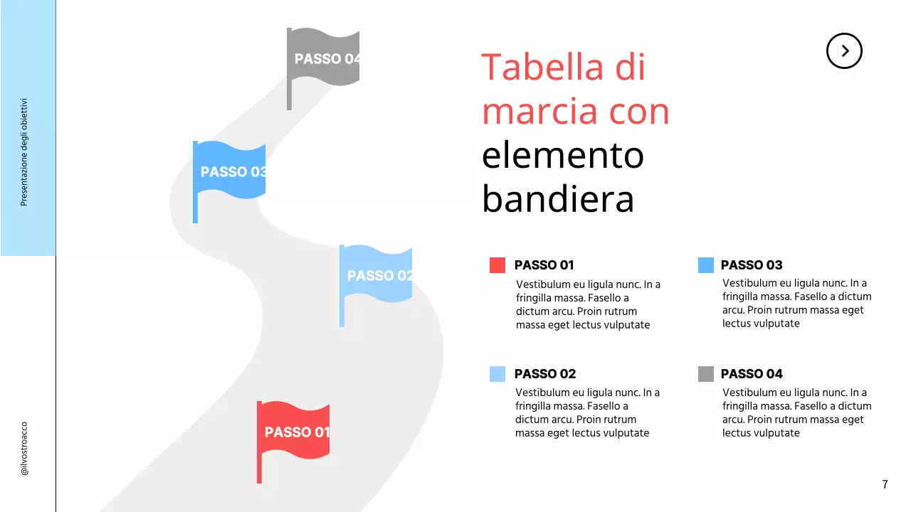 Sky Blue Presentazione degli obiettivi semplici per la strategia aziendale