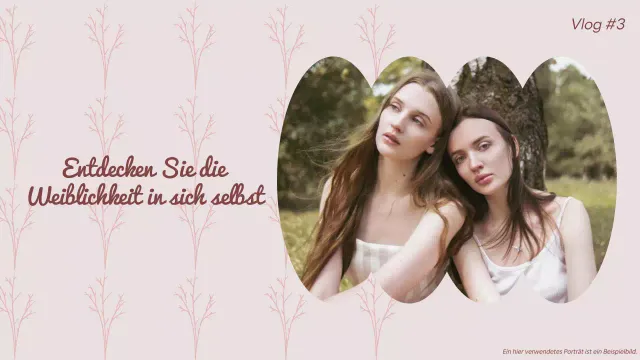 Rosa und Braun Elegant Feminity Lifestyle Vlog Promotion