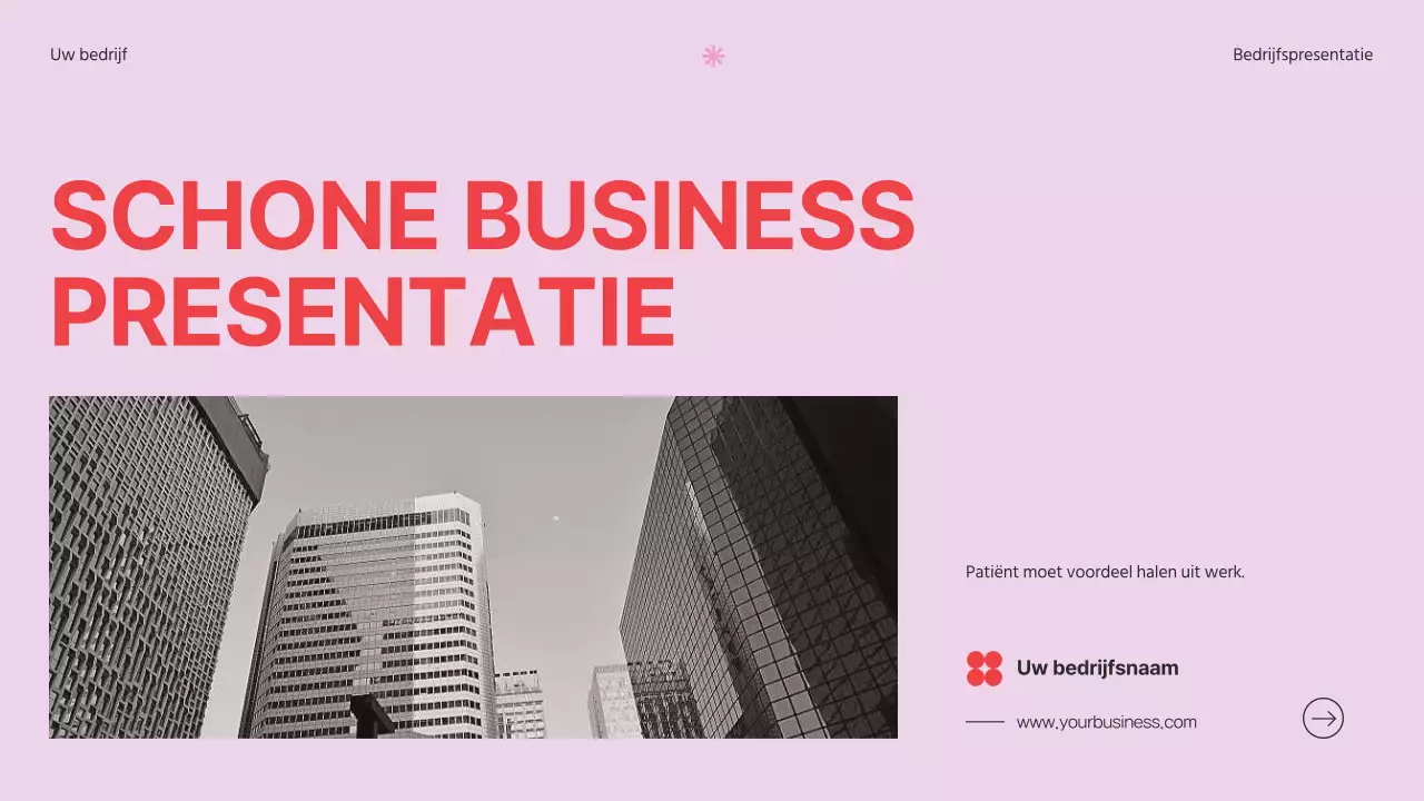 Soft Pink Clean Bedrijfsintroductie