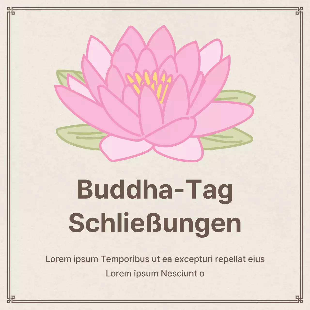 Ein hübscher Buddha Day-Verschluss in Rosa und Elfenbein