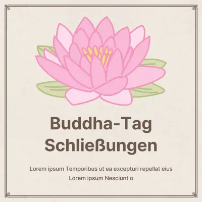 Ein hübscher Buddha Day-Verschluss in Rosa und Elfenbein