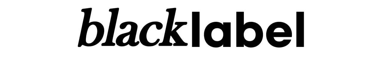 黒のテキストに変化をつけてデザインしたシンプルで高級感のあるロゴデザイン。