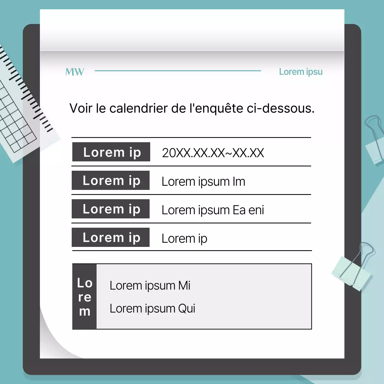 Enquête sur le programme institutionnel moderne en mint et gris