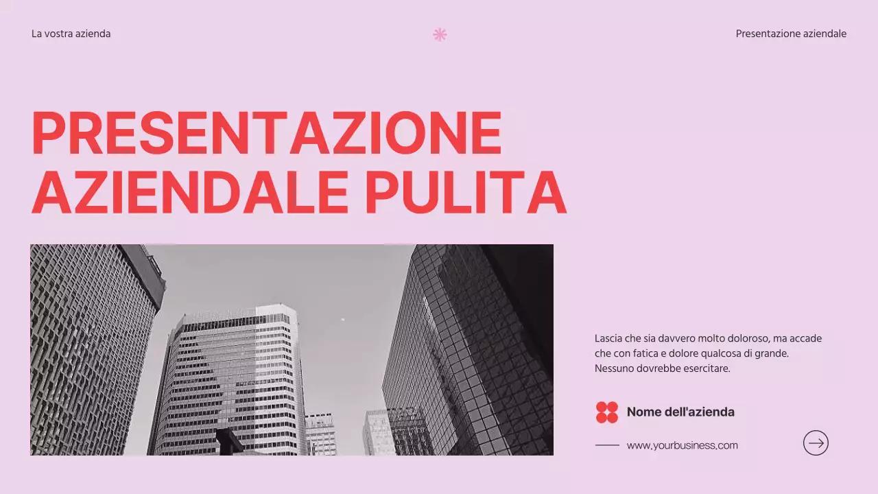 Soft Pink Clean Business Introduzione dell'azienda