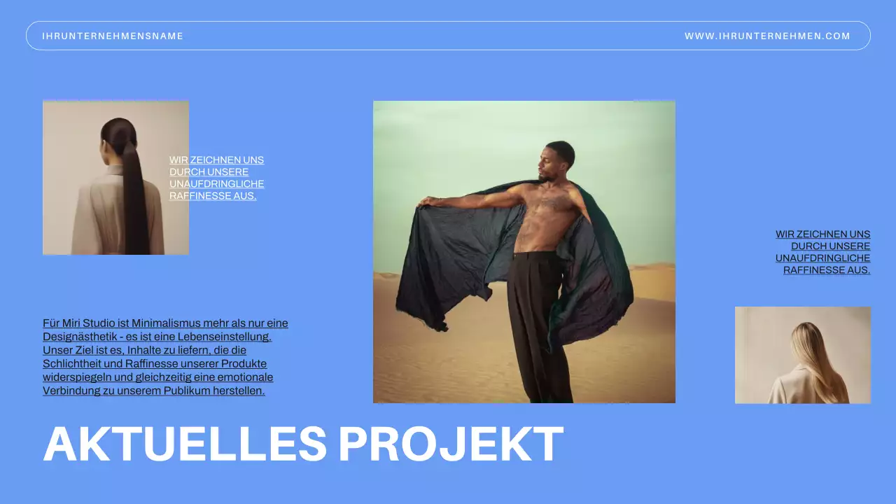 Blue Minimal Business Einführung des Unternehmens