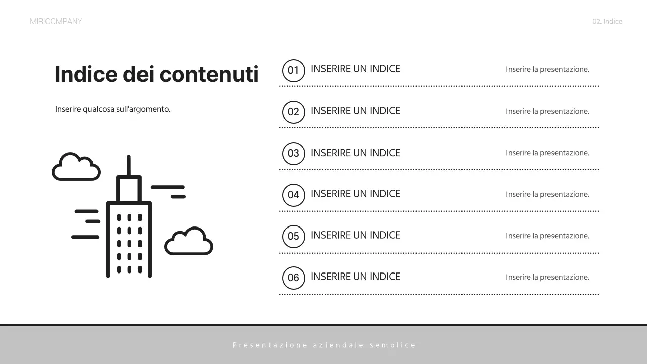 Una semplice lettera di presentazione aziendale in grigio e nero