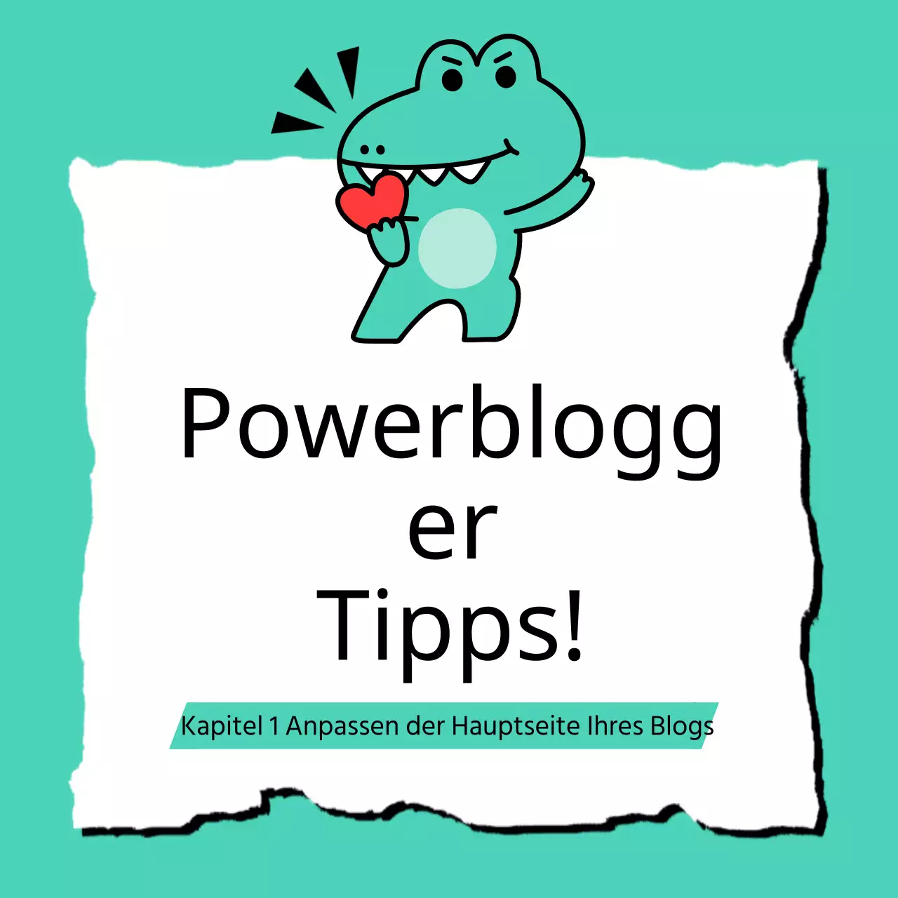 Einfache Blog-Miniaturansicht in Mint und Schwarz