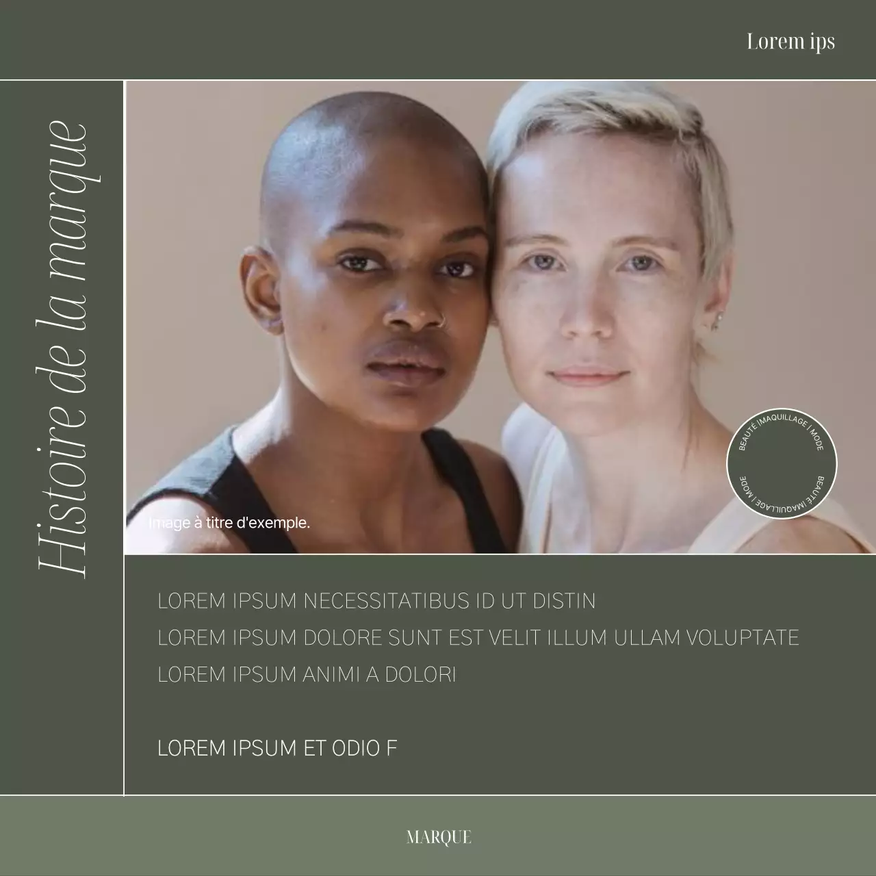 Promouvoir un kit de marque simple en kaki