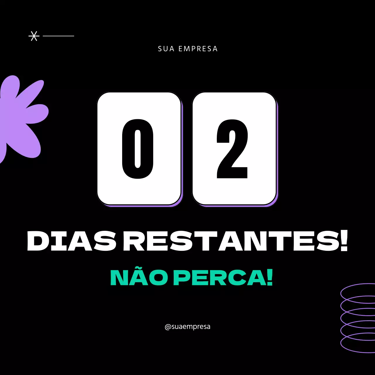Publicidade de marketing de conteúdos moderna a preto e roxo