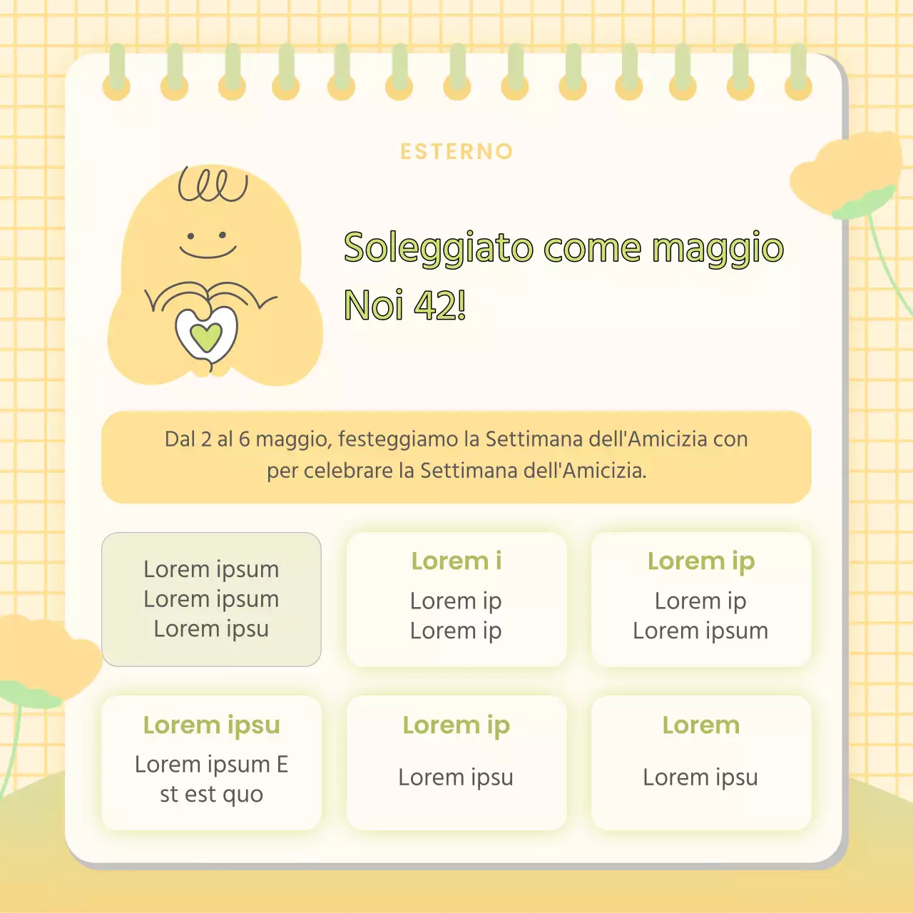 Messaggi della campagna di amicizia rosa e azzurri