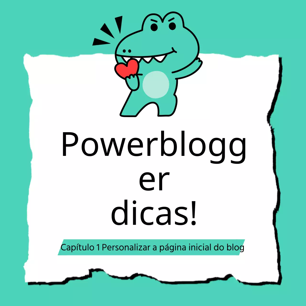 Miniatura simples de blogue em menta e preto