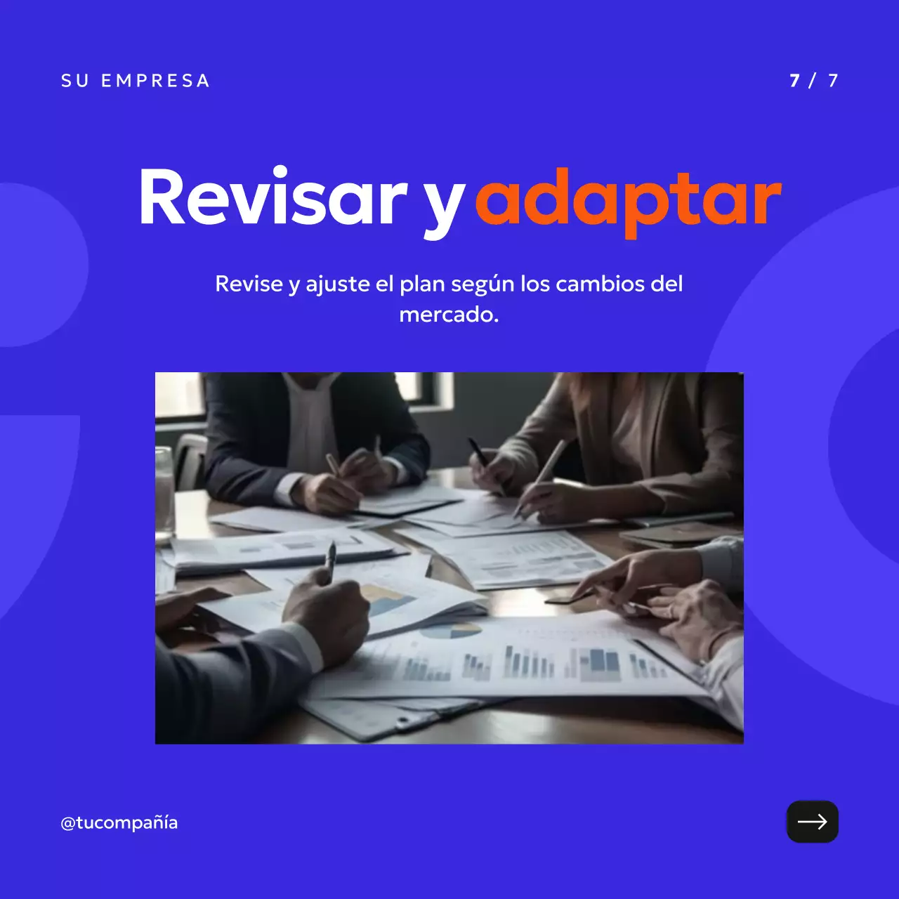 Negro Naranja y Morado Estrategia simple de planificación empresarial