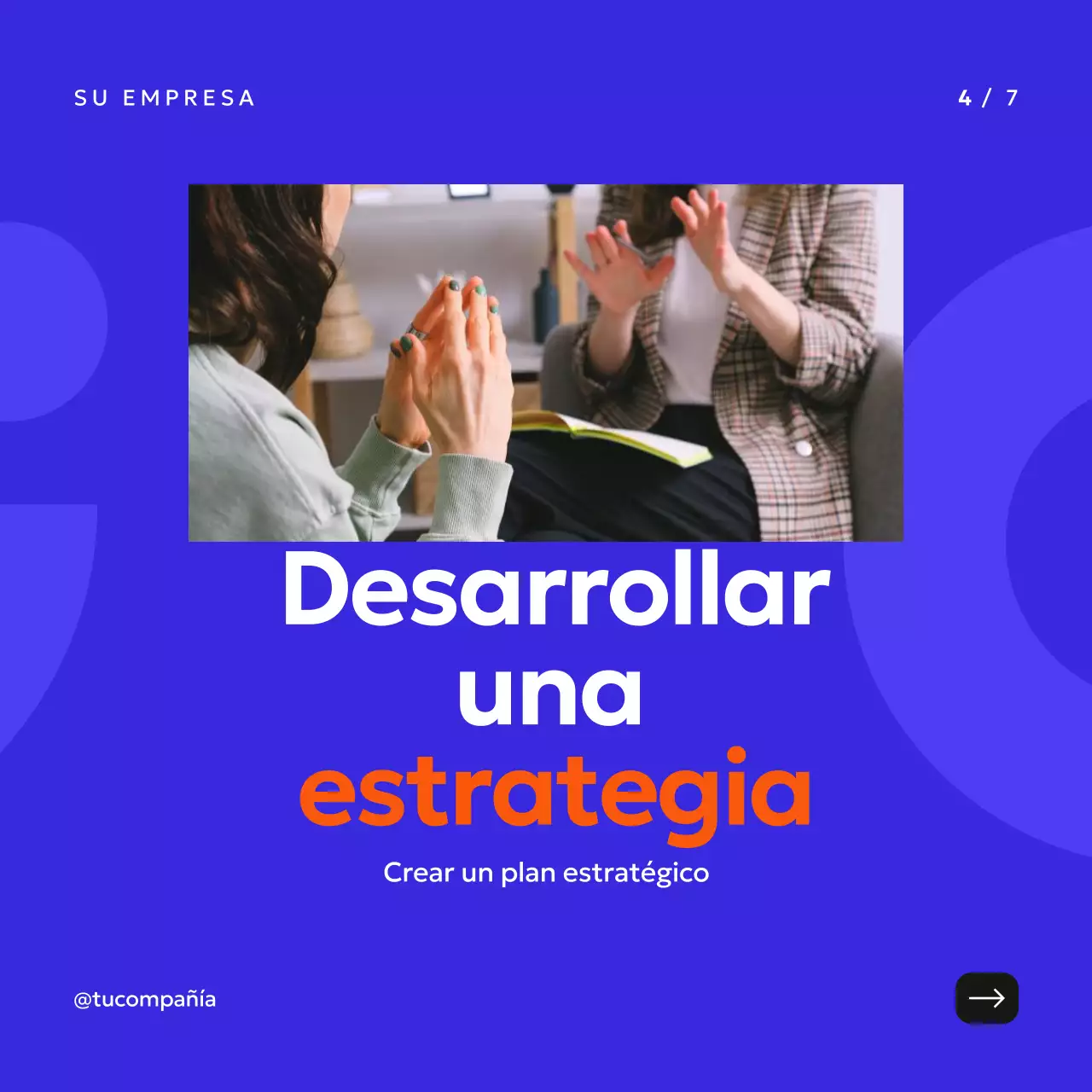 Negro Naranja y Morado Estrategia simple de planificación empresarial