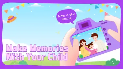 Purple Simple Family Invitation YouTube Thumbnail