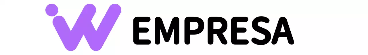 Logotipo de empresa con un sencillo alfabeto negro