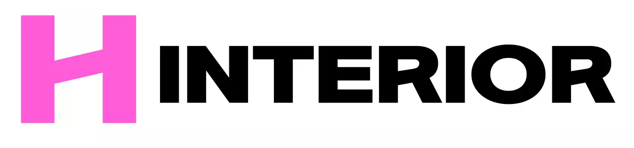 Logotipo de tienda de interior con una moderna letra H