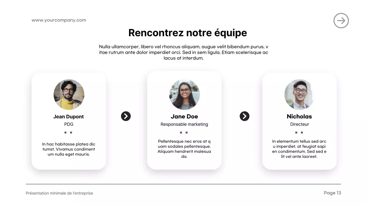 Introduction de l'entreprise moderne en noir et blanc